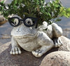 ROMAN FROG WITH GLASSES PLANTER-10090