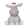 ROMAN MOOSE PUDGY PAL GARDEN STATUE WITH SANTA HAT-136593