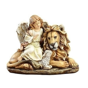 Joseph Studio Lion and Lamb With Angel-36936
