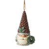 Jim Shore HWC White Woodland Gnome Pinecone Ornament – 6012689