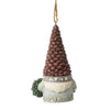Jim Shore HWC White Woodland Gnome Pinecone Ornament – 6012689