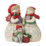 Jim Shore Snow Couple with Puppy Figurine-6012938