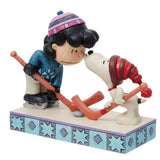 Peanuts By Jim Shore Snoopy and Lucy Playing Hockey-6013041