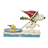 Peanuts By Jim Shore Snoopy w/ Woodstock on Saucer-6013044