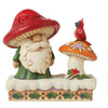 Jim Shore Heartwood Creek Gnome Santa by Mushroom and Bird - 6013747