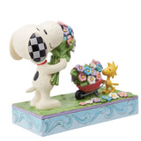 Peanuts By Jim Shore Snoopy Flowers & Woodstock-6014344
