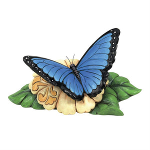 Jim Shore Heartwood Creek Mini Blue Morpho Butterfly Figurine-6014425