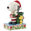 Peanuts By Jim Shore Snoopy Santa and Elf Woodstock-6015030