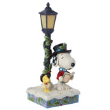 Peanuts By Jim Shore Snoopy &amp; Woodstock Caroling by a Lamp Post-6015032