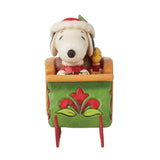 Peanuts by Jim Shore Snoopy & Woodstock in Sleigh-6015038