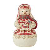 Jim Shore Heartwood Creek Nordic Noel Snowman Noel Sign-6015483