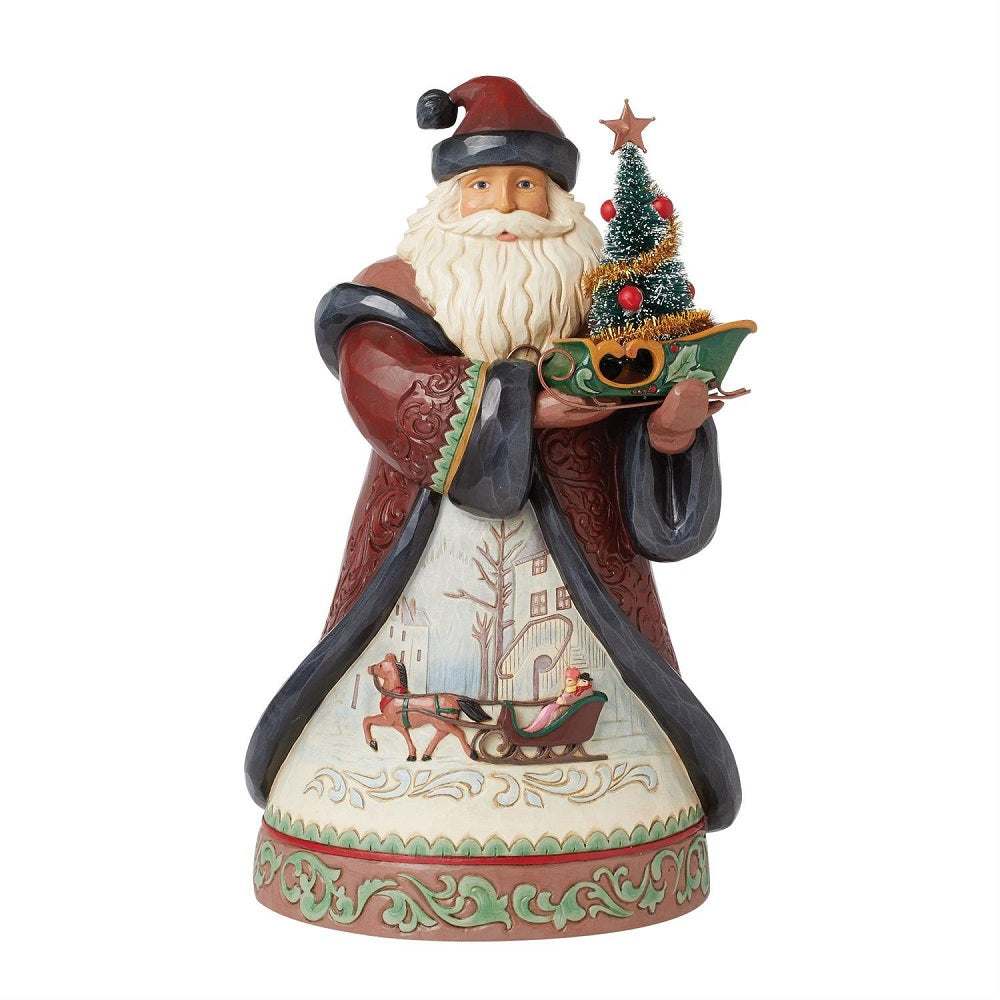 Jim Shore Heartwood Creek Holiday Manor Santa With Sled Figurine