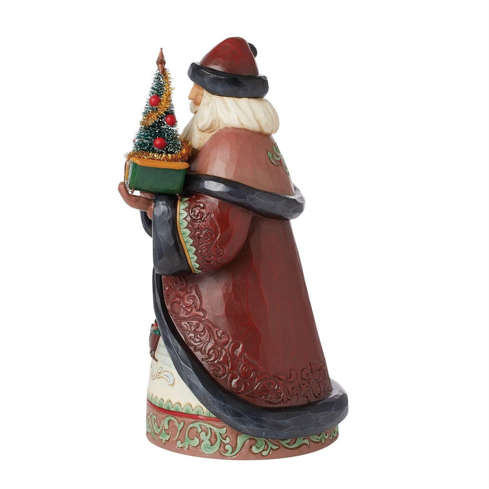 Jim Shore Heartwood Creek Holiday Manor Santa With Sled Figurine - Thumbnail 3