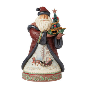 Jim Shore Heartwood Creek Holiday Manor Santa  With Sled Figurine-6015488