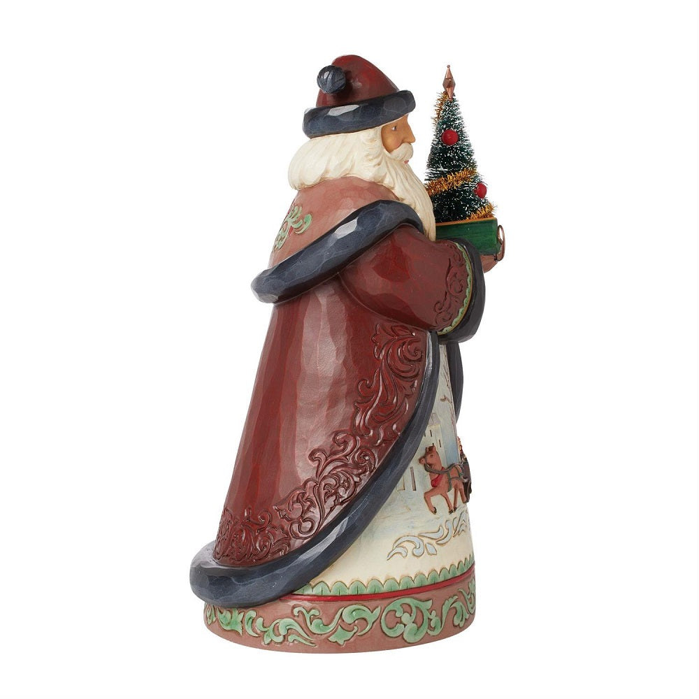 Jim Shore Heartwood Creek Holiday Manor Santa With Sled Figurine - Thumbnail 4