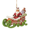 Jim Shore Heartwood Creek Gingerbread Christmas Sleigh Ornament-6015508