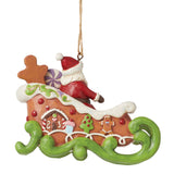 Jim Shore Heartwood Creek Gingerbread Christmas Sleigh Ornament-6015508