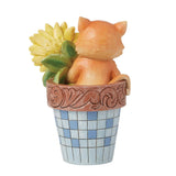 Jim Shore Heartwood Creek - Cat in Flowerpot Figurine - 6016387