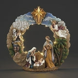 Joseph Studio Lighted Nativity Wreath Figurine-633475