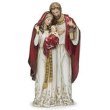 634516, 12.75"H HOLY FAMILY RED
FIGURINE JOSEPH'S STUDIO on White Back Ground
