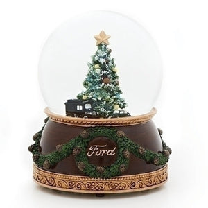 Musical Glitter dome with Ford 1926 Model T-Truck and 1932 V-8 Car-130944