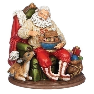 Roman Santa with Noah's Ark and Deer Sitting in Chair-132294