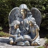 Roman's Angel with Children Reading Book Garden Statue-13240