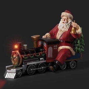 Roman Musical Santa Riding Train-135693
