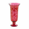 Andrea By Sadek Red Luster Glass Footed Vase-18342