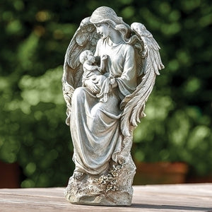 Joseph Studio Angel With The Baby Garden Statue-600253