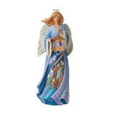 Jim Shore Nativity Angel with Lantern Statue-6006250