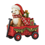 Jim Shore Christmas Dog in Wagon - 6007444