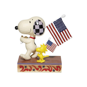 Peanuts by Jim Shore – Snoopy/Woodstock with Flags – 6007960