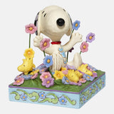 Peanuts by Jim Shore Snoopy w/Woodstocks in flowers - 6007965