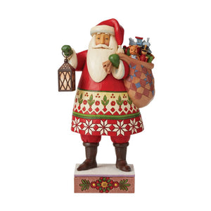 Jim Shore Heartwood Creek Santa with Lantern and Toy Bag - 6008940