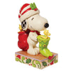 Jim Shore Peanuts Snoopy With Stocking and Woodstock-6008957