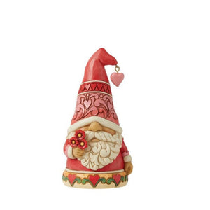 Jim Shore Heartwood Creek Love Gnome with Red Hearts Hat – 6010272