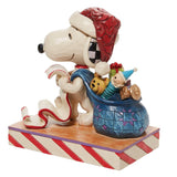 Peanuts By Jim Shore Santa Snoopy with List and Bag-6010323