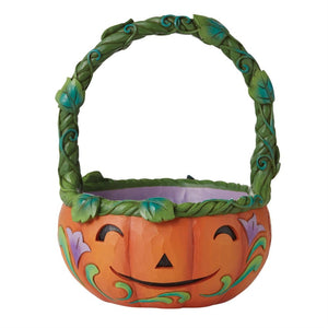 Jim Shore Heartwood Creek Halloween Basket Two-Sided – 6010839