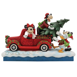Jim Shore Disney Traditions Red Truck with Mickey and Friends-6010868