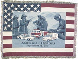 America's Heroes Tapestry Throw Afghan 51" x 68"-ATAH