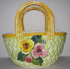 Intrada Italy Green Oval Bag with Flowers-BOR0202