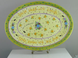 Sue Dreamer Floral Bread Platter - 951842
