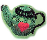 Mary Engelbreit Comfort & Joy Crocheted Teapot Hanging Ornaments-112276-B